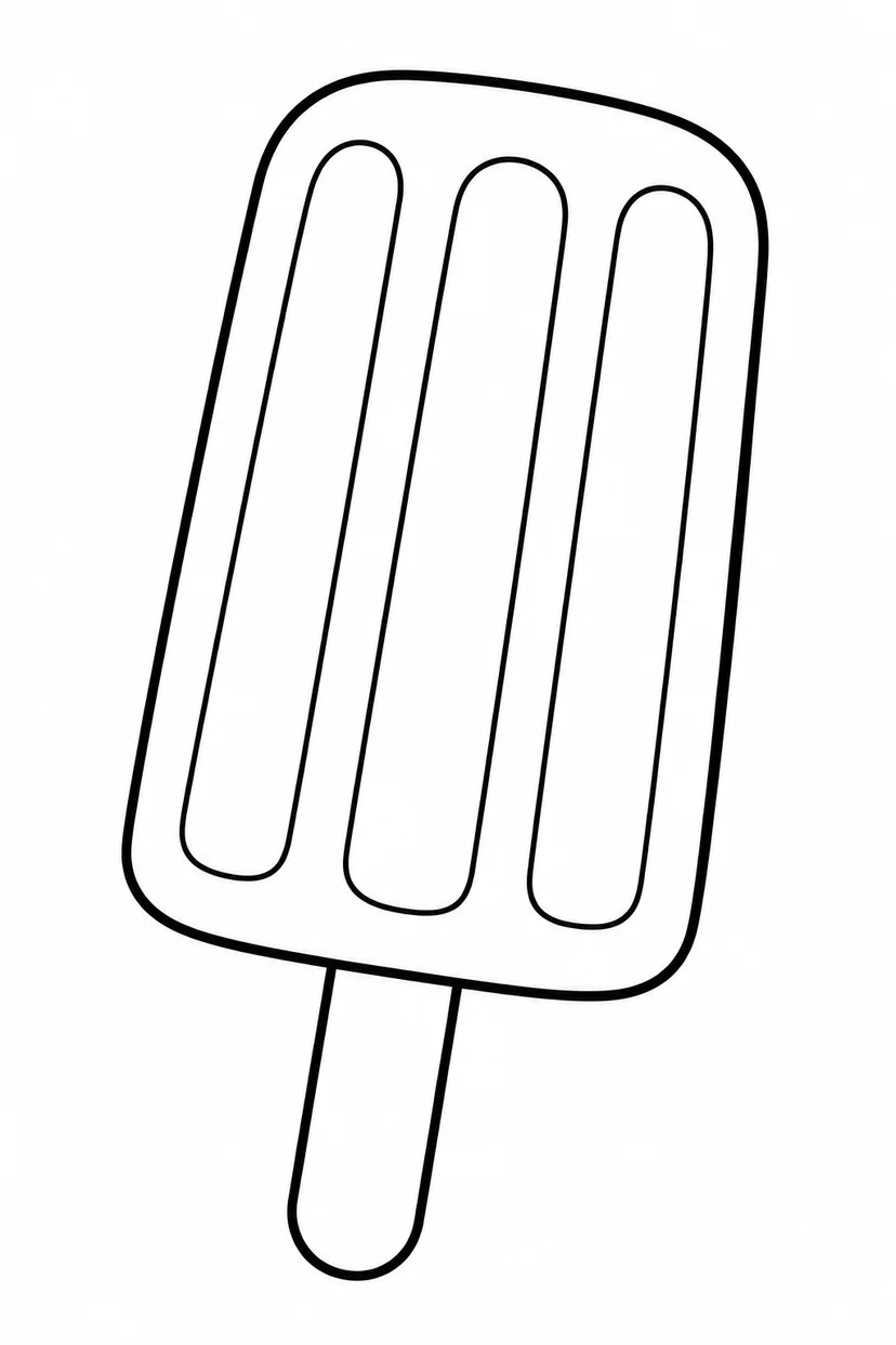 おおきなアイスキャンディーの塗り絵