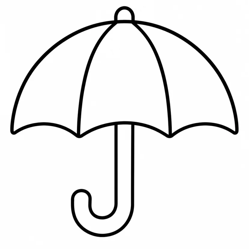 おおきなかさの塗り絵