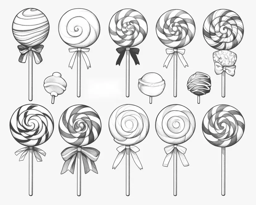Dibujo de Deliciosos Piruletas para colorear