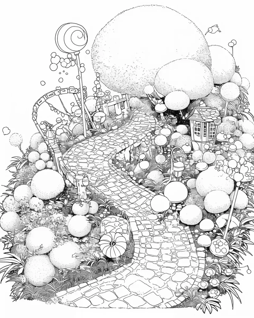 Desenho de O Caminho Mágico dos Cogumelos para colorir