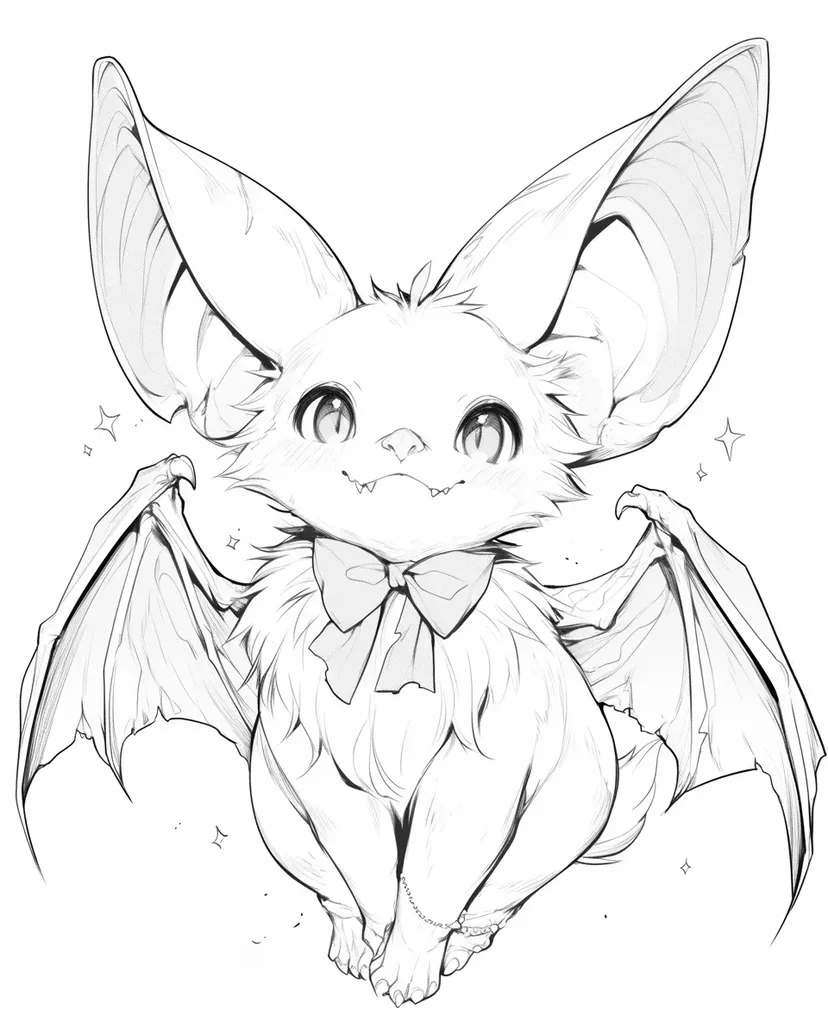 Dibujo de La Aventura del Murciélago Peludo para colorear