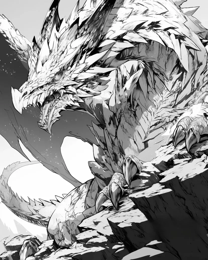 Gambar mewarnai Naga Megah