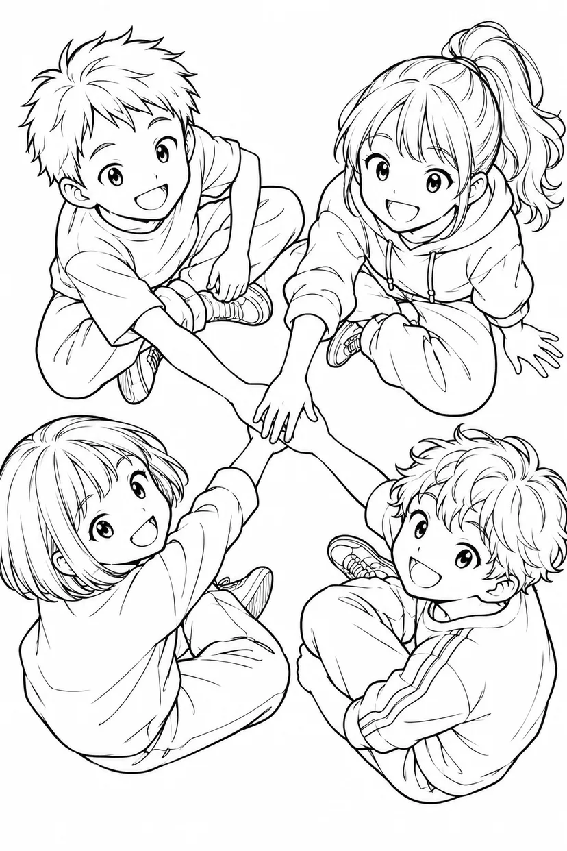 リハーサルの輪の塗り絵