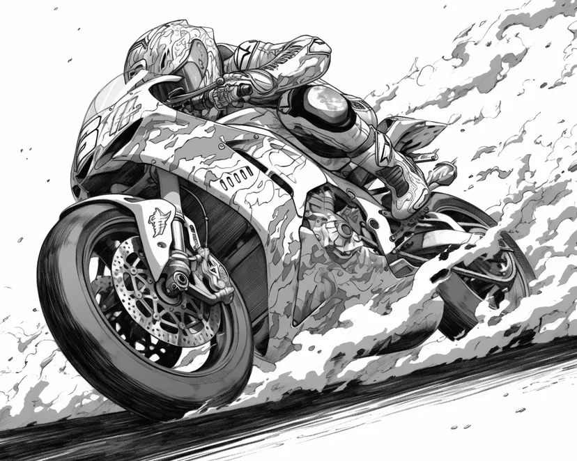 スピードレーサーの塗り絵