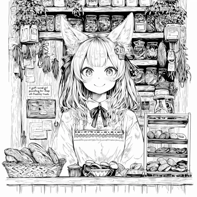 Fox-Eared Baker coloring page