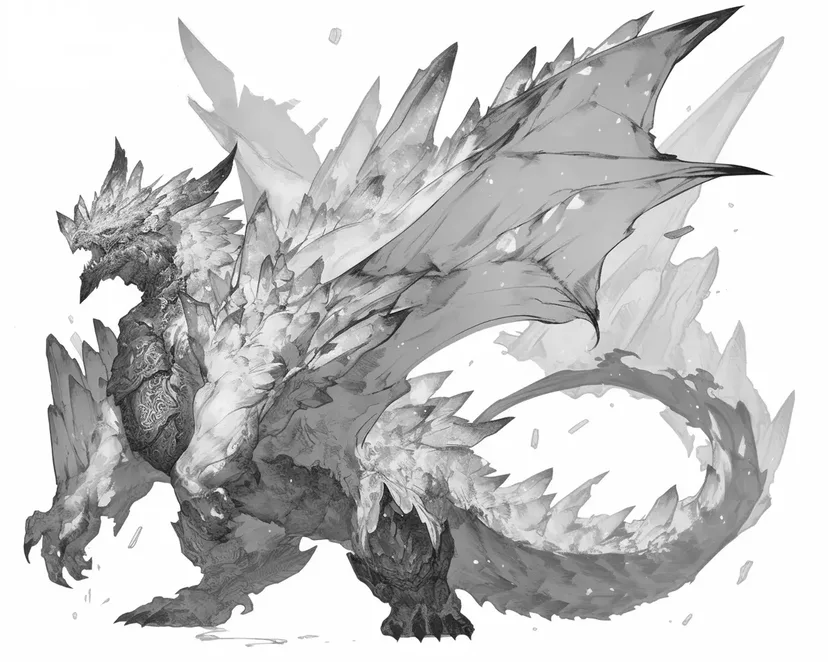 Gambar mewarnai Naga Legendaris