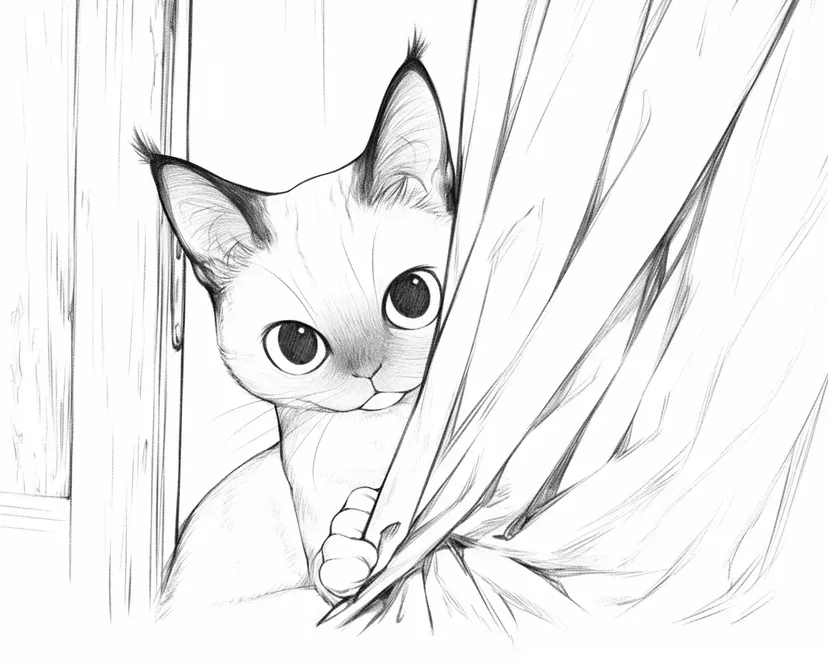Dibujo de Gato Travieso para colorear