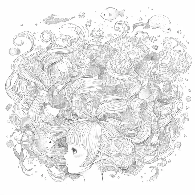神秘的海洋梦涂色页