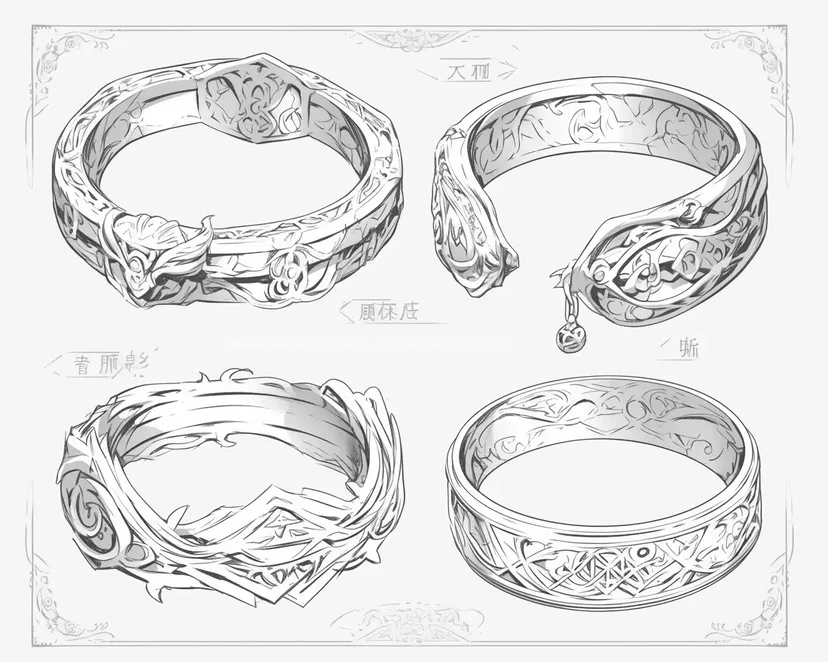 Dibujo de Brazaletes Mágicos para colorear