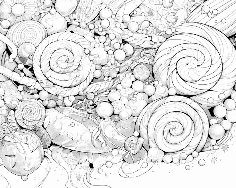 Dibujo de Remolino de Dulces para colorear