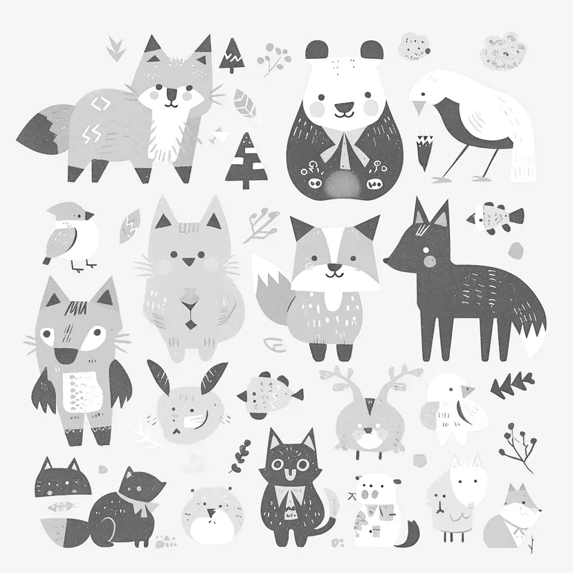 Desenho de Animais da Floresta para colorir