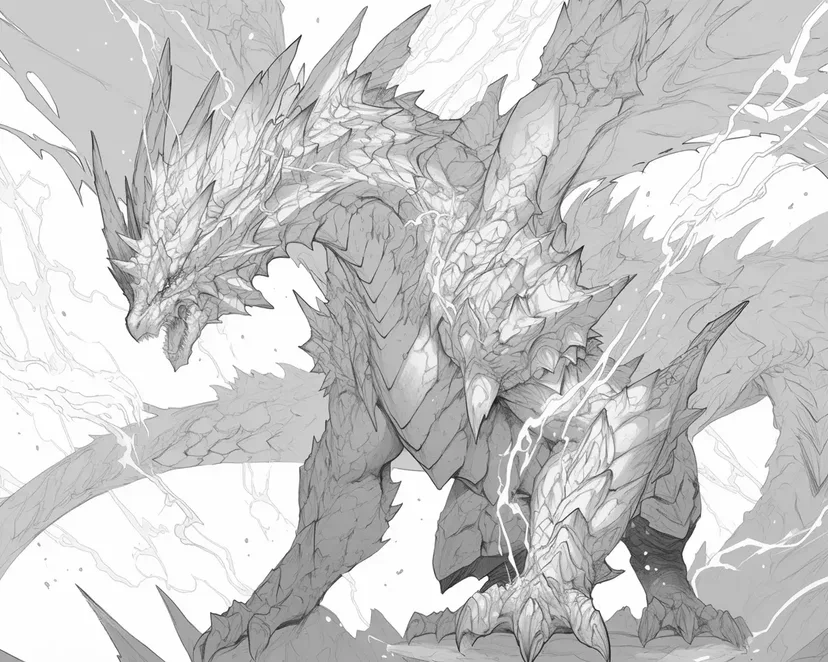 Desenho de Dragão do Trovão para colorir