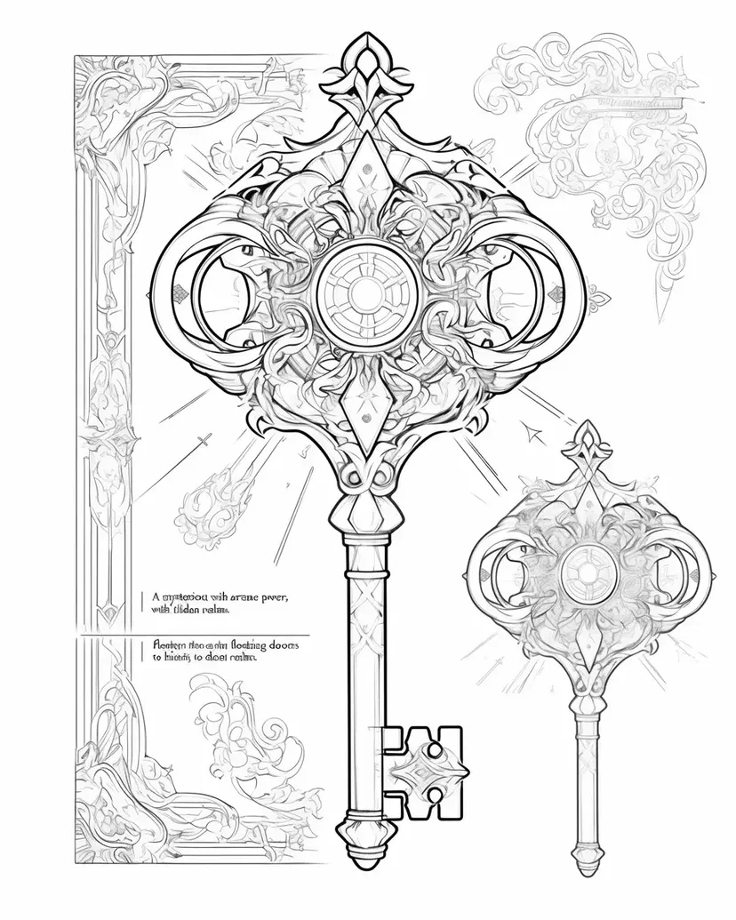 Dibujo de Llave Mágica para colorear