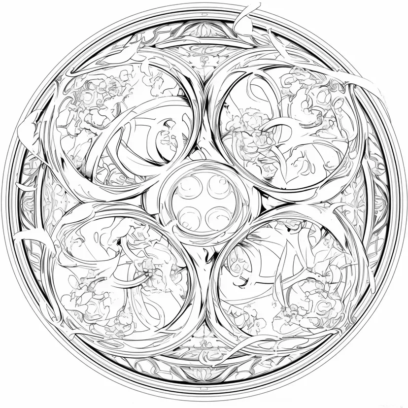 Fantastical Circular Pattern coloring page