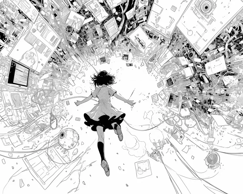 未来への飛翔の塗り絵