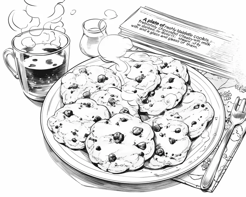 Dibujo de Hora de Galletas Deliciosas para colorear