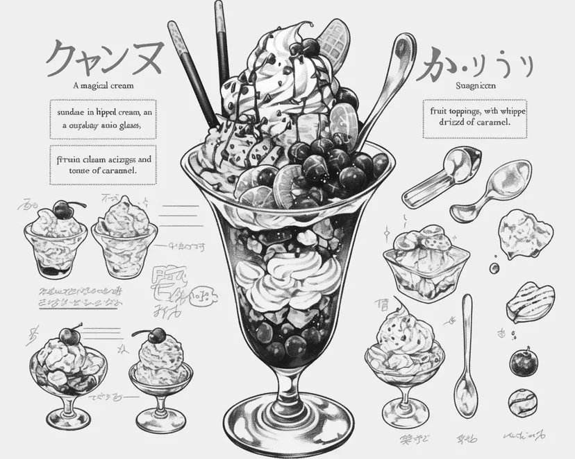 Desenho de Parfait de Creme Mágico para colorir