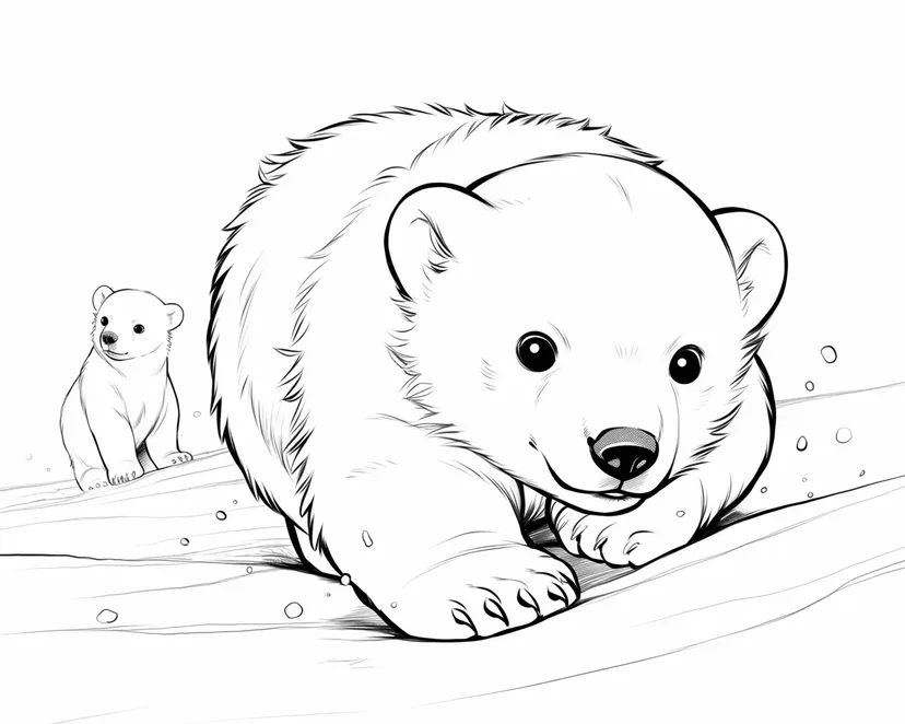 北極の冒険の塗り絵