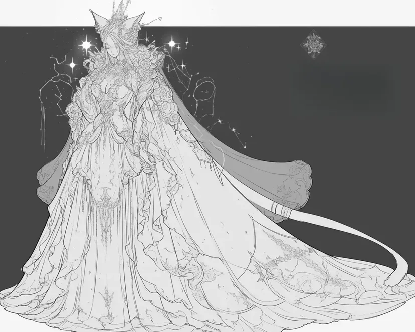 Dibujo de Reina de las Estrellas para colorear