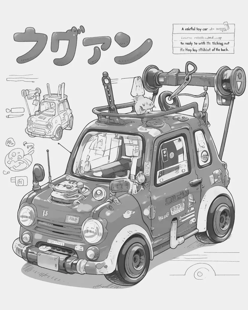 Dibujo de Coche de Juguete Único para colorear