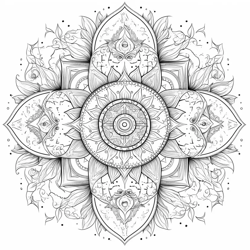 Mystical Mandala coloring page