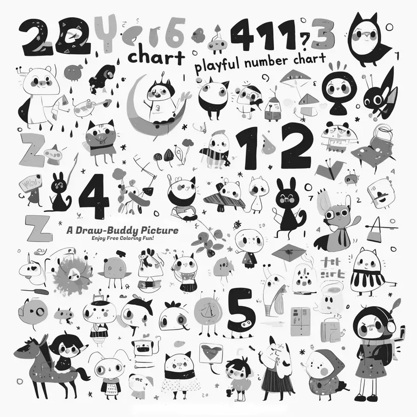 Dibujo de Gráfico de Números Divertido para colorear