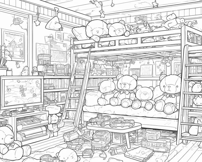 Dibujo de El Refugio Secreto de los Ositos para colorear