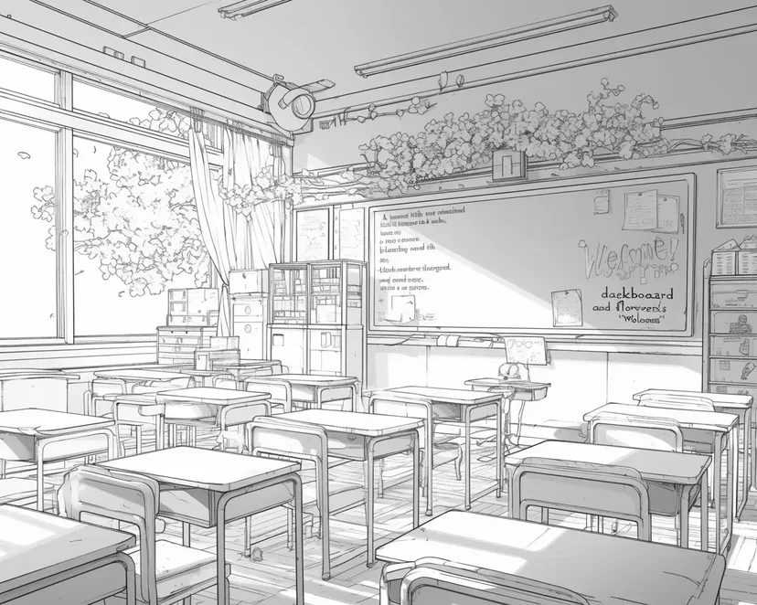Quiet Classroom coloring page
