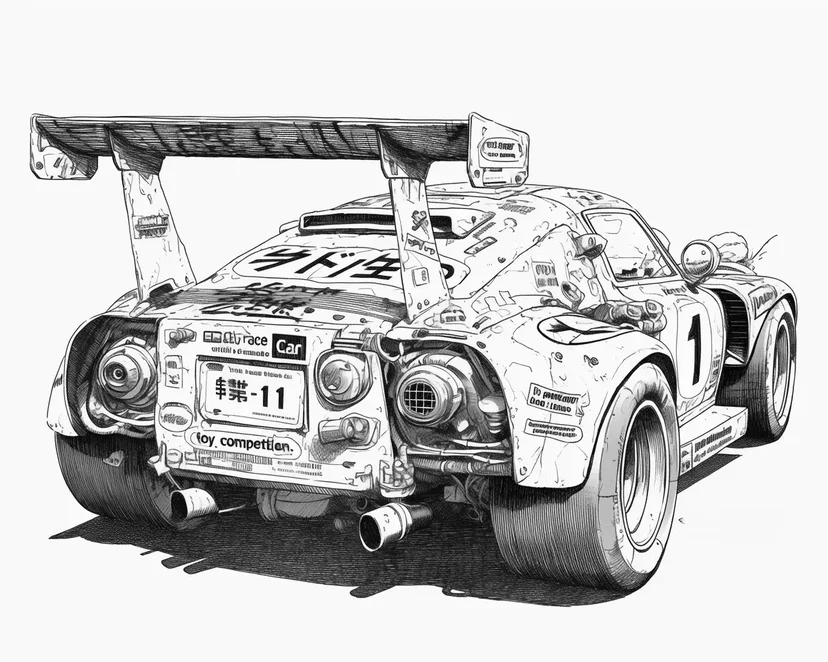 Racing Car Adventure coloring page