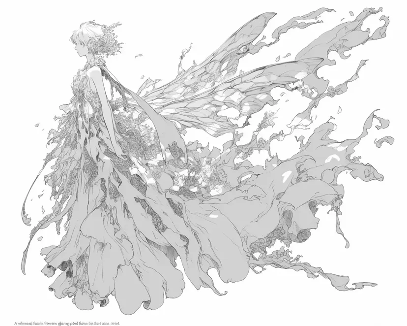 Desenho de Dança da Fada Encantada para colorir