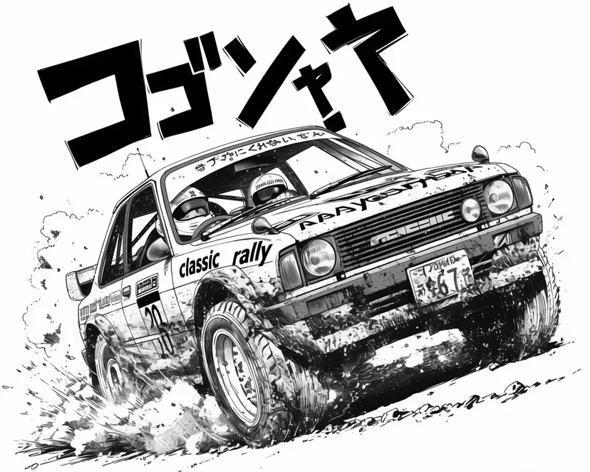 Dibujo de Emoción del Coche de Rally para colorear