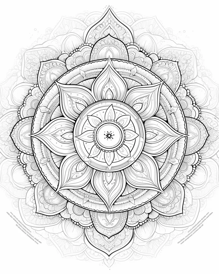 Beautiful Mandala Art coloring page