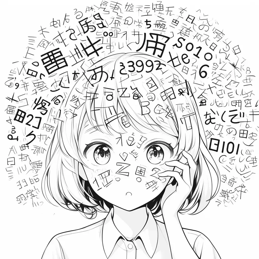 Mysterious Equation Girl coloring page
