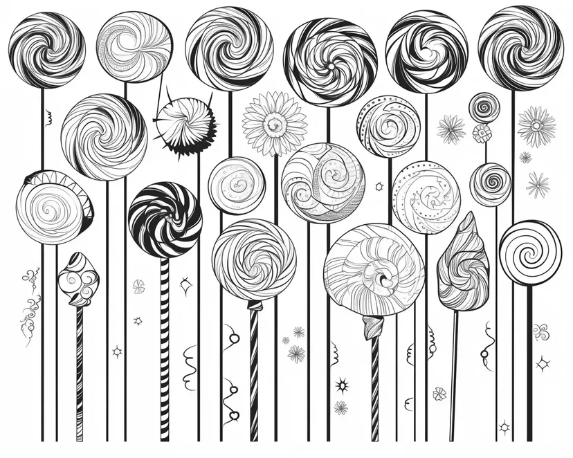 Desenho de Magia de Doces Coloridos para colorir