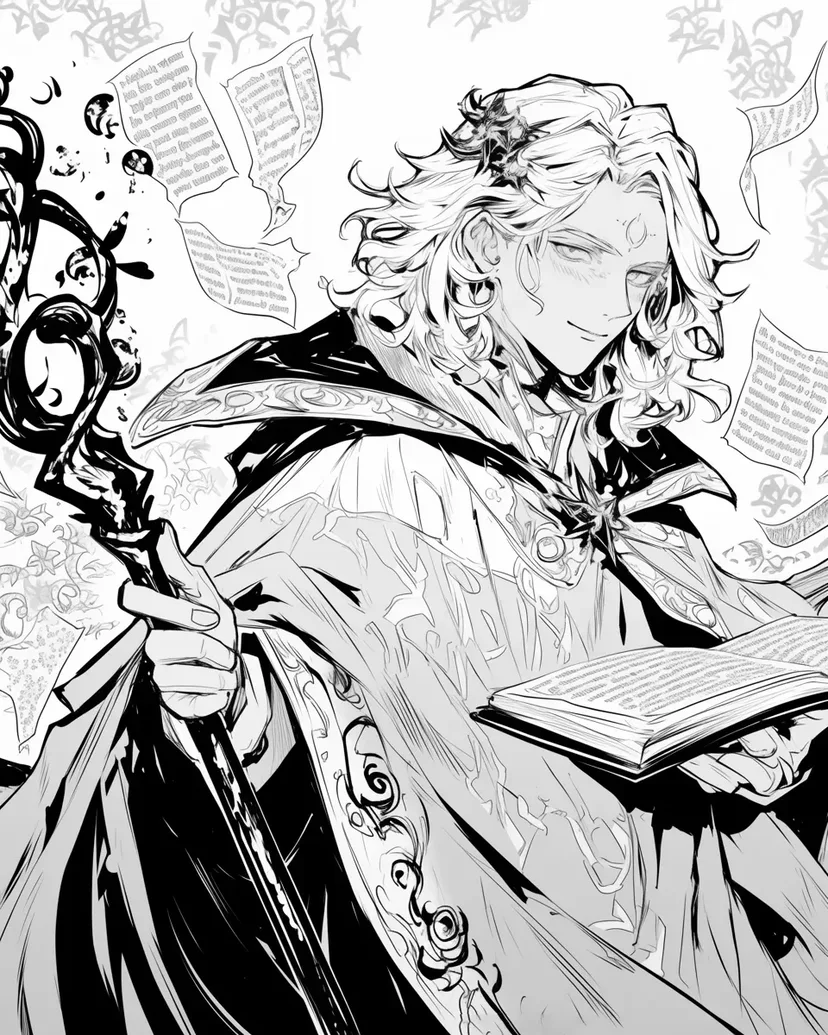 Dibujo de Mago Místico para colorear