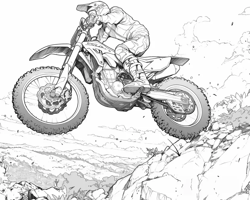 Dirt Bike Adventure coloring page