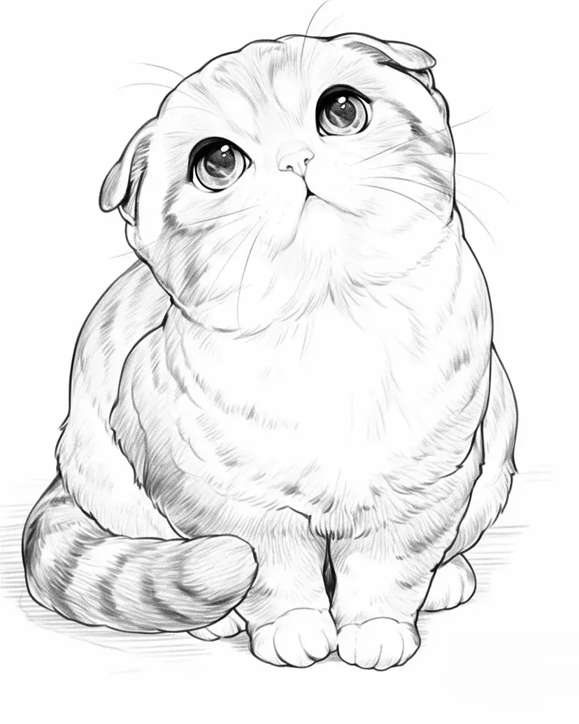かわいいスコティッシュフォールド