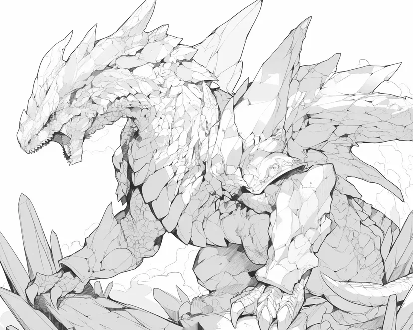 Dibujo de Dragón de Roca para colorear