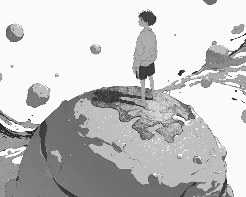 星球上的男孩涂色页