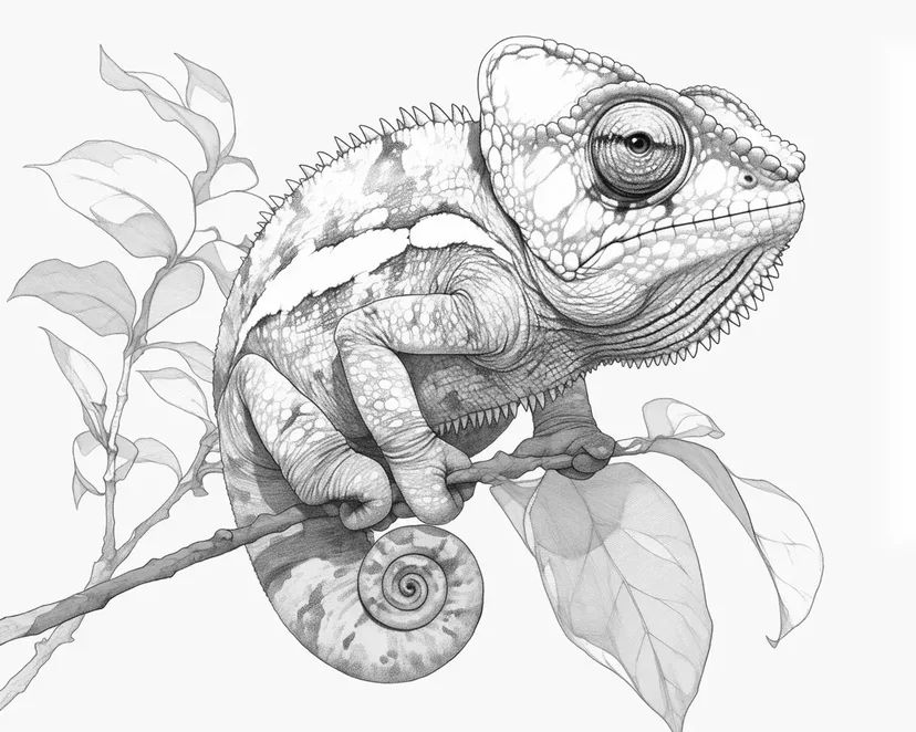 Dibujo de El Mundo Misterioso de los Camaleones para colorear