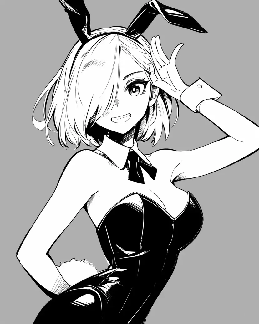 Dibujo de Chica Conejo Segura para colorear