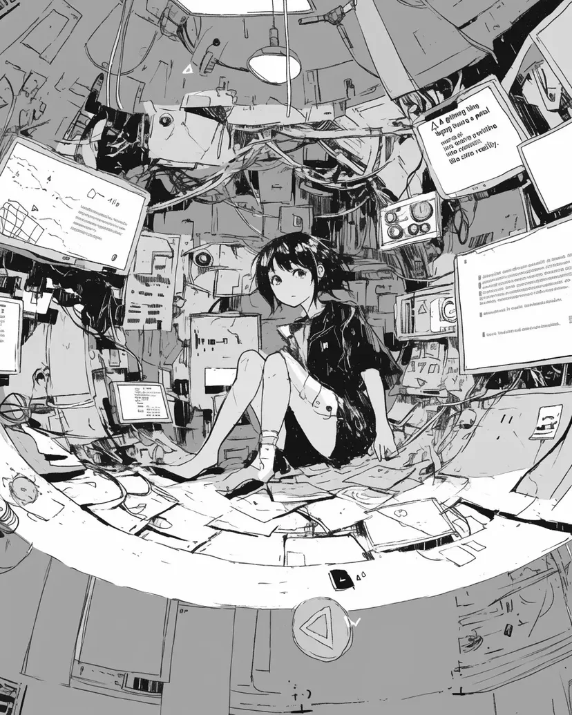 未来の研究室の塗り絵