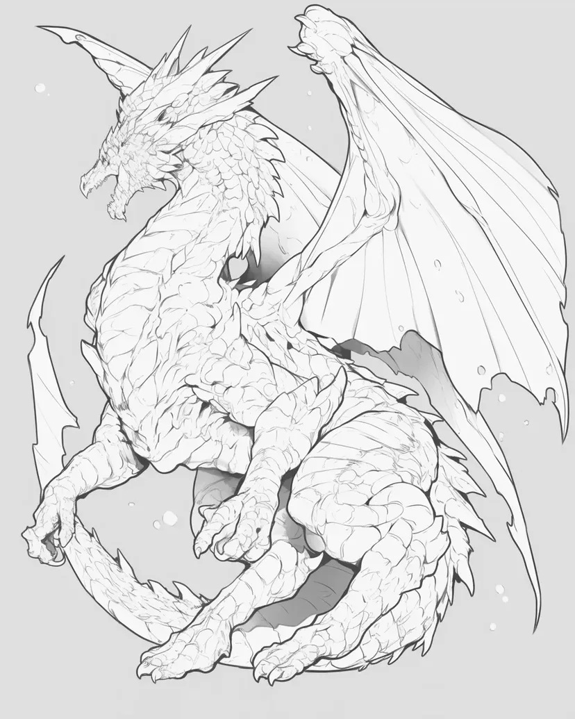 Dibujo de Dragón Valiente para colorear