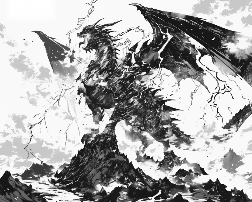 Dragon on Thunder Mountain coloring page