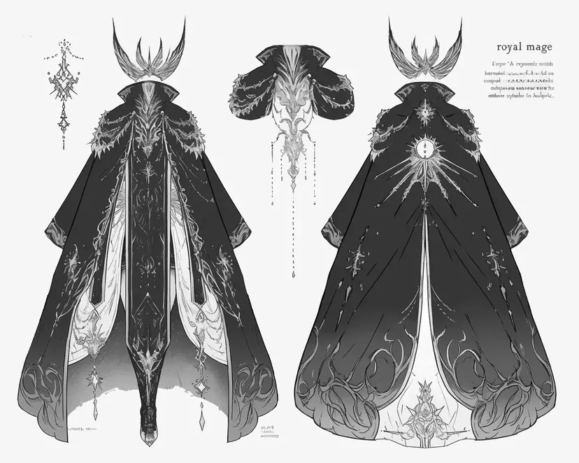 皇家魔法师的长袍涂色页