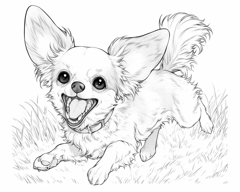 Desenho de Chihuahua Energético para colorir