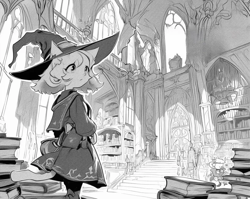 Desenho de O Primeiro Dia de Magia para colorir
