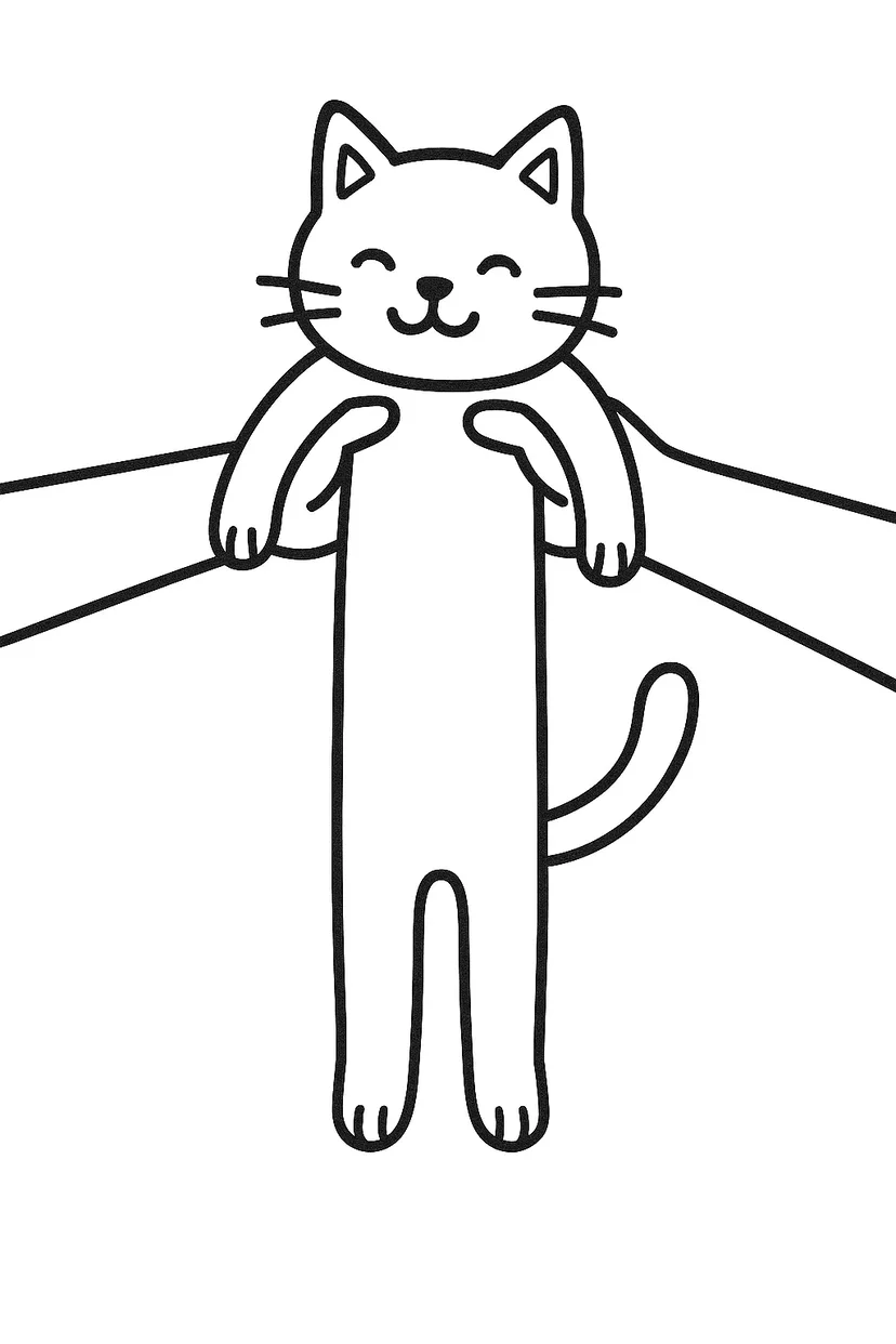 Dibujo de Gato Sonriente para colorear