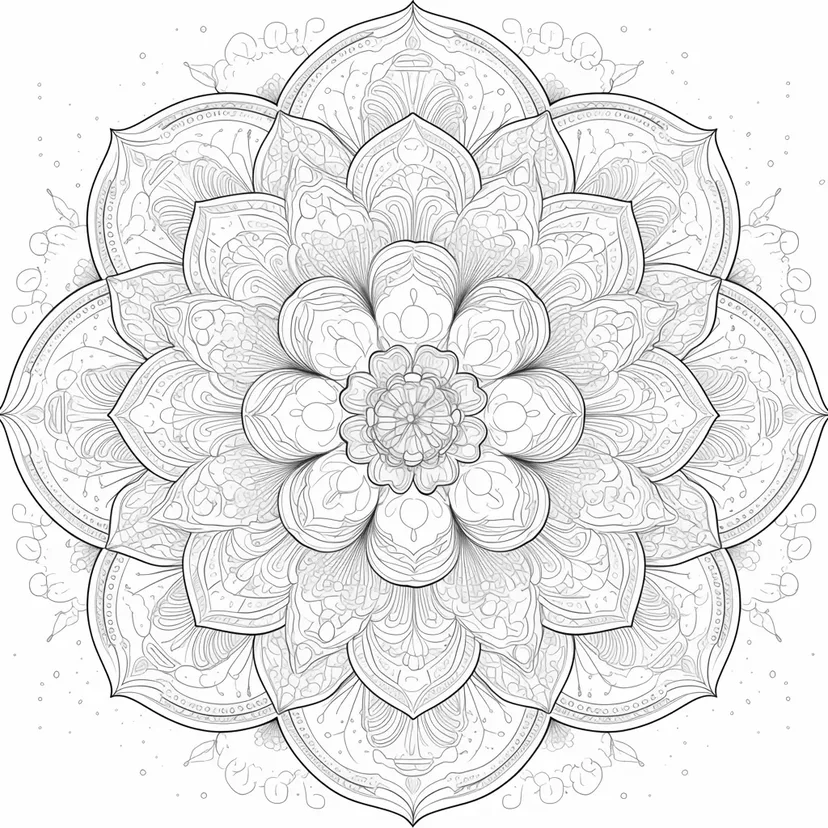 Dibujo de Mandala Elegante para colorear
