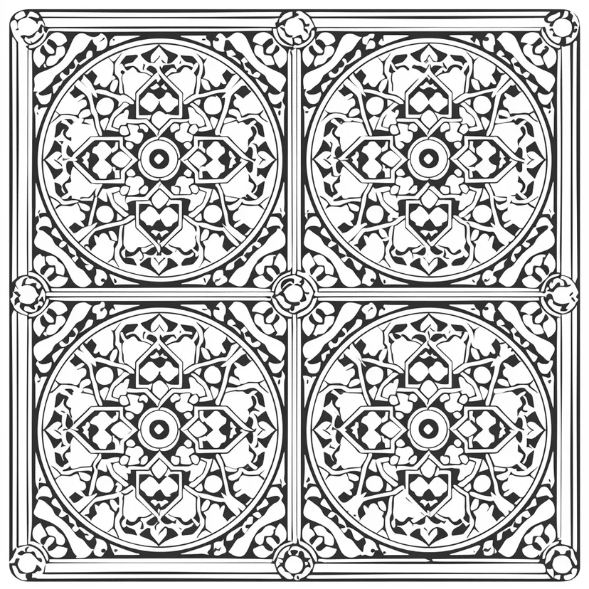 Geometric Pattern Art coloring page